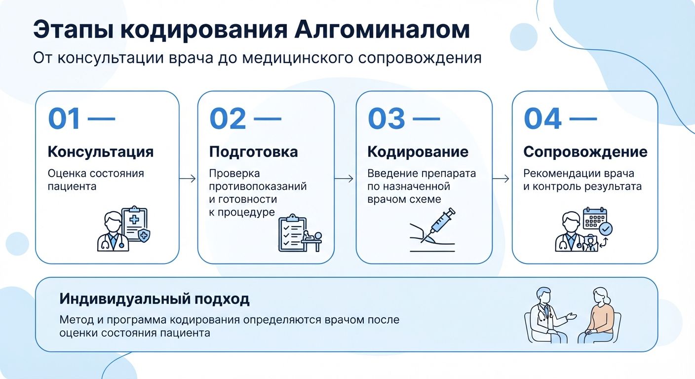 Кодирование препаратом «Алгоминал» в Бийске инфографика